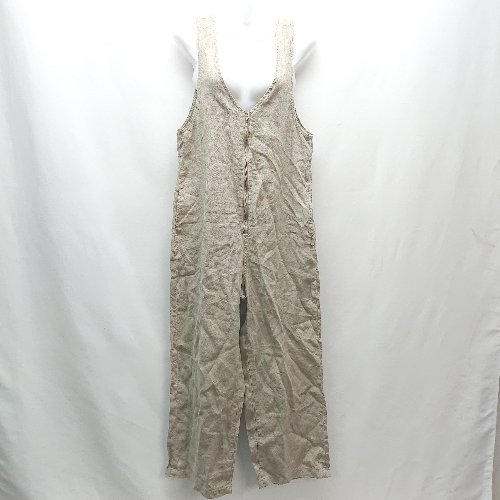 ◇ CIMARRON JEANS Vネック ジップアップ シンプル ノースリーブ オーバーオール サイズF ベージュ系 レディース E 【中古】 ◇ CIMARRON JEANS Vネック ジップアップ シンプル ノースリーブ オーバーオール サイズF ベージュ系 レディース E 【中古】