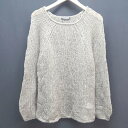 ◇ Cherry Pop Uネック ケーブル 起毛 オシャレ シンプル 秋冬物 長袖 ニット サイズM ブラウン系 レディース E 【中古】