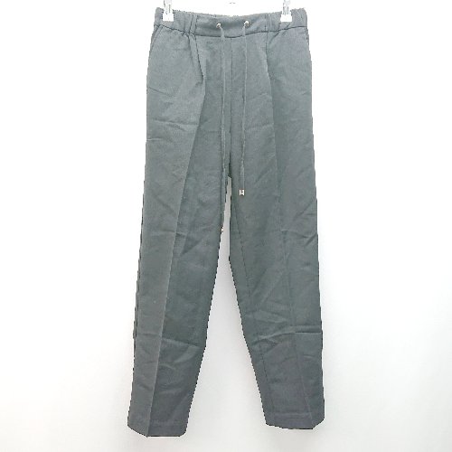 ◇ Alma Design ワンタック ウエストゴム センタープレス 腰ひも調節 シンプル パンツ サイズS ブラック..