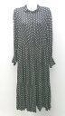◇ cepo セポ ボタン 花柄 薄手 春夏物 オシャレ シンプル 長袖 ロング丈 ワンピース サイズM ブラック系 レディース E 【中古】