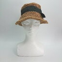 ◇ CABLOCAMURIE カブロカムリエ リボン シンプル オシャレ カワイイ 麦わら帽子 ブラウン系 表記なし レディース E 【中古】