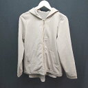 ◇ DRESKIP カジュアル シンプル スウェット 薄手 春物 長袖 ジップアップパーカー サイズM ベージュ レディース E 【中古】