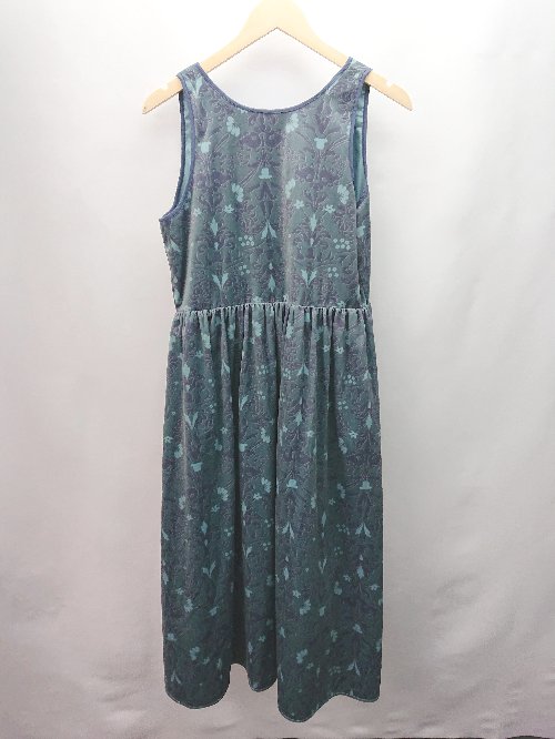 ◇ merlot オーナメント柄 光沢生地 ダマスク バックオープン - ミモレ ワンピース サイズ無表記 推定M ..