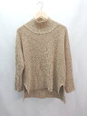 ◇ AZUL BY MOUSSY アズール ハイネック リブ サイドスリット 長袖 ニット サイズS ブラウン レディース E 【中古】
