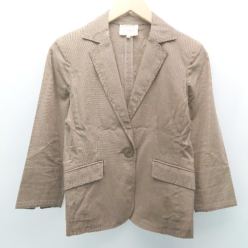 ◇ NATURAL BEAUTY BASIC 無地 シンプル シングル 裏地なし 長袖 テーラードジャケット サイズ38 ブラウン レディース E 【中古】 ◇ NATURAL BEAUTY BASIC 無地 シンプル シングル 裏地なし 長袖 テーラードジャケット サイズ38 ブラウン レディース E 【中古】