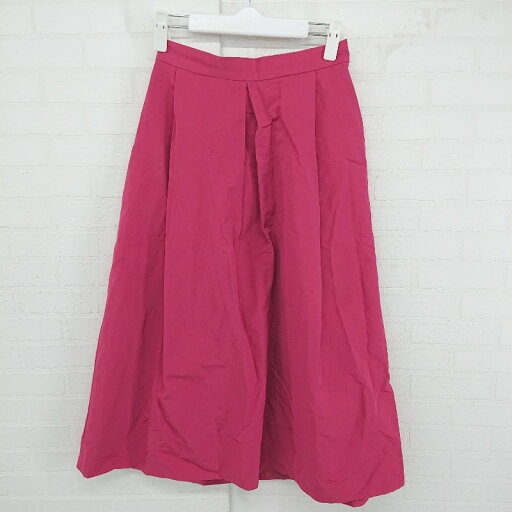 ◇ BEAUTY & YOUTH UNITED ARROWS 差し色 タック 膝下丈 フレア スカート ピンク系 レディース E 【中古】 ◇ BEAUTY & YOUTH UNITED ARROWS 差し色 タック 膝下丈 フレア スカート ピンク系 レディース E 【中古】
