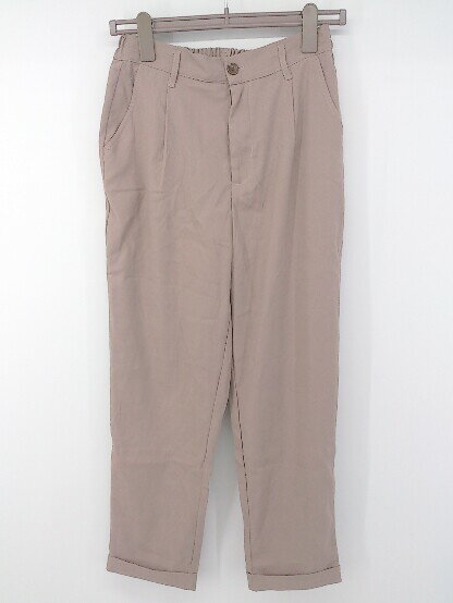 ◇ patterntorso antiqua バックウエストゴム シンプル 無地 スラックス パンツ ピンクブラウン系 レディース P 【中古】