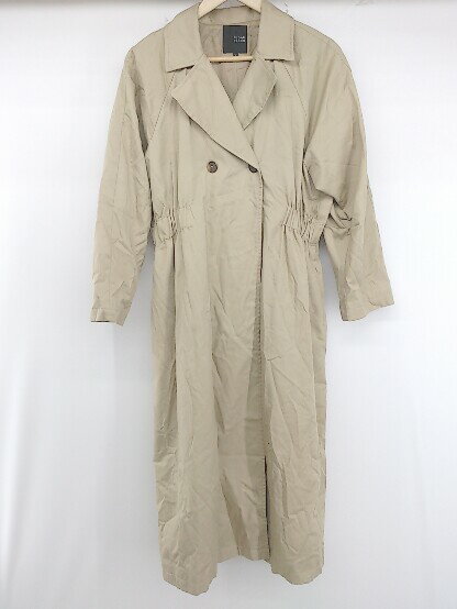 ◇ Sugar spoon 大人女子 通勤 OL シンプル 無地 長袖 トレンチ コート サイズF ベージュ系 レディース P 【中古】