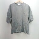 ◇ REMER リメール クルーネック 無地 コットン100% カジュアル 半袖 Tシャツ サイズM グレーブルー レディース E 【中古】