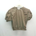 ◇ B:MINGbyBEAMS ビーミングバイビームス クルーネック 無地 シンプル 半袖 カットソー サイズONE ブラウン レディース E 【中古】(4)