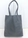 ◇ andrea cardone アンドレアカルドネ シンプル 無地 デイリー使い ハンド トート バッグ ネイビー系 レディース P 【中古】