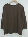 ◇ antiqua tree cafe ボートネック ゆったり 長袖 Tシャツ カットソー サイズM ブラウン系 レディース P 【中古】(4)