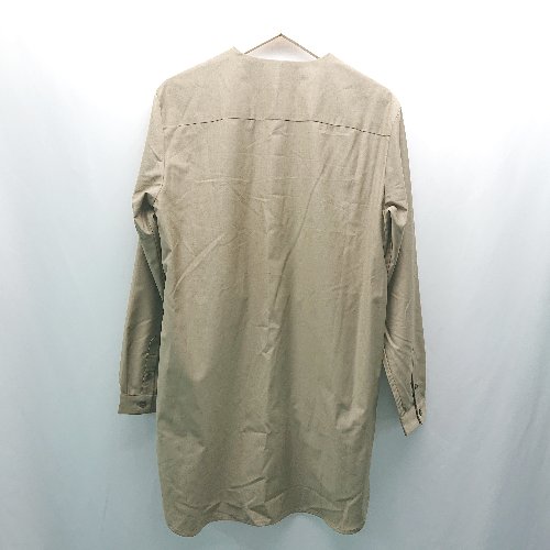 ◇ JUNRED ジュンレッド シンプル 無地 フロントボタン カジュアル 長袖 シャツ サイズM カーキ メンズ E 【中古】