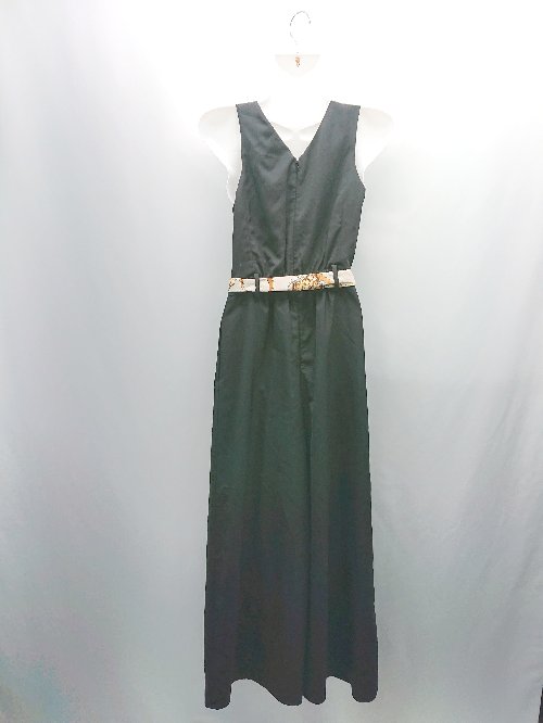 ◇ RESEXY カジュアル スカーフ柄 シンプル オールインワン サイズF ブラック レディース E 【中古】