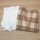 ◇ MURUA チェック柄 バンドカラー カジュアル シャツワンピース ベスト サイズ1 ホワイト/ベージュ系 レディース E 【中古】