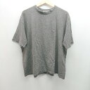 ◇ HOLIDAY ホリデイ ラウンドネック 文字プリント 半袖 Tシャツ 表記なし チャコールグレー レディース (メンズ) E 【中古】