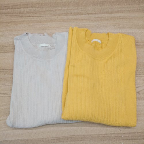 ◇ 《 GU ジーユー まとめ売り2点セット サイズ混合 リブ ニット フィット シンプル カジュアル トップ..