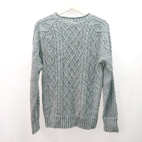 ◇ BEAN SIGNATURE ビーンシグネチャー シンプル 編地 カジュアル フィット きれいめ 長袖 ニット サイズS グレー メンズ E 【中古】