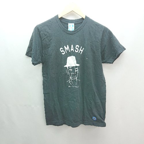 ◇ MAP OF SKY　マップオブスカイ クルーネック フロントプリント カジュアル 半袖 Tシャツ サイズS ブ..