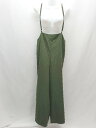 ◇ JUNOAH ジュノア 綺麗め 無地 大人 シンプル オールインワン サイズL カーキ レディース E 【中古】