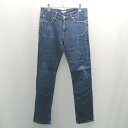 ◇ GLOBAL WORK カジュアル シンプル 着回し お出かけ デニムパンツ サイズM ブルー メンズ E 【中古】