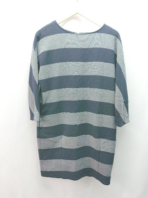 ◇ RIVE DROITE バックファスナー 無地 大人カジュアル 長袖 ひざ丈 ワンピース 表記なし グレー レディース E 【中古】