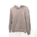 ◇ Barns OUTFITTERS バックジップ 裏起毛 フーディー カジュアル 長袖 パーカー サイズ36 ブラウン レディース E 【中古】