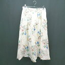 ◇ KILKI キルキー 花柄 総柄 バックウエストゴム パンツ 表記なし クリーム レディース E 【中古】(4)