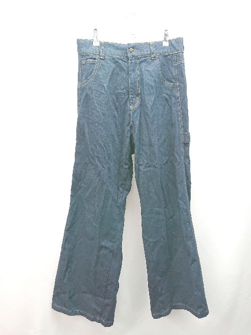 ◇ JaVa ジャバ チャックボタン閉め ウエストゴム デニムパンツ サイズL ネイビー メンズ レディース E 【中古】