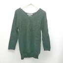 ◇ Spick & Span Vネック ケーブル カジュアル 重ね着 秋冬 長袖 ニット セーター 表記なし ブラック レディース E 【中古】|詳細画像