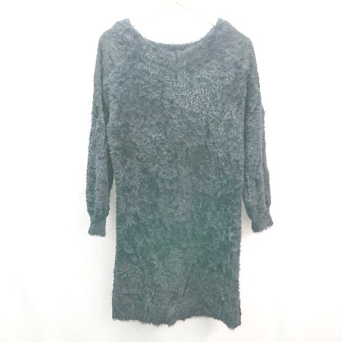 ◇ MAJESTIC LEGON ラウンドネック ニット レース 綺麗め 長袖 ひざ丈 ワンピース サイズM ブラック レディース E 【中古】 ◇ MAJESTIC LEGON ラウンドネック ニット レース 綺麗め 長袖 ひざ丈 ワンピース サイズM ブラック レディース E 【中古】