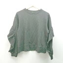◇ AG by Aquagirl フリル袖 クルーネック 無地 おしゃれ シンプル 長袖 スウェット サイズM グレー レディース E 【中古】