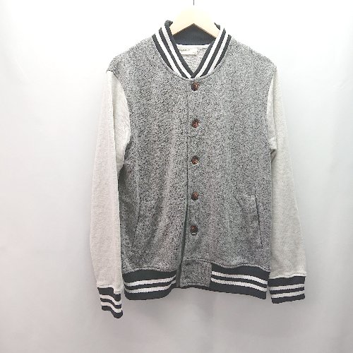◇ back number カジュアル スウェット フロントボタン リブ アウター 長袖 ジャケット サイズXL グレー メンズ E 【中古】