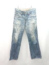 ◇ EDWIN BLUE TRIP カジュアル ウエスタン ウォッシュ加工 デニムパンツ サイズ32×32 ライトブルー メンズ E 【中古】