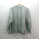 ◇ JEANASIS ジーナシス ファスナー 裏起毛 クルーネック コットン100% 長袖 スウェット サイズF グレー レディース E 【中古】