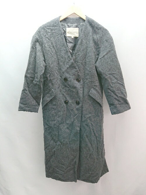 ◇ Jewel Changes UNITED ARROWS 毛ナイロン生地 サイドスリット 冬物 長袖 コート サイズ38 グレー レディース E 【中古】