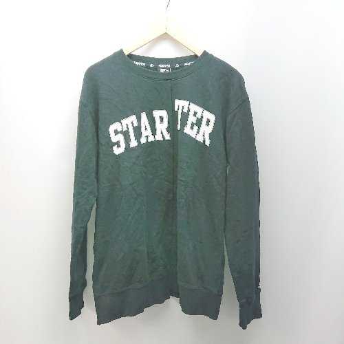 ◇ STARTER スターター クルーネック ブランドロゴ フロントプリント 長袖 トレーナー サイズM ブラック メンズ E 【中古】 ◇ STARTER スターター クルーネック ブランドロゴ フロントプリント 長袖 トレーナー サイズM ブラック メンズ E 【中古】