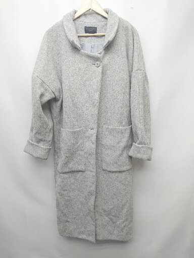 ◇ EMODA エモダ シンプル 通勤 OL 無地 ロング 長袖 コート サイズF グレー系 レディース P 【中古】 ◇ EMODA エモダ シンプル 通勤 OL 無地 ロング 長袖 コート サイズF グレー系 レディース P 【中古】