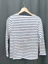 ◇ Charpentier de Vaisseau シャルパンティエ フランス製 長袖 Tシャツ サイズ36 ホワイト ネイビー レディース P 【中古】