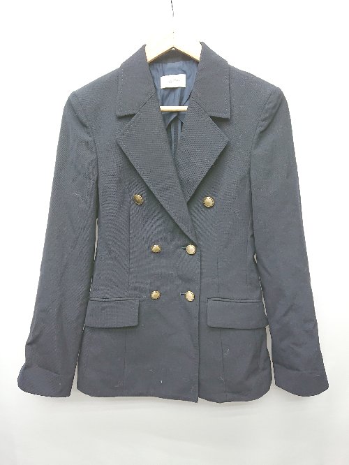 ◇ DES PRES デプレ フォーマル ダブルブレスト 長袖 ジャケット サイズF ネイビー レディース P 【中古】