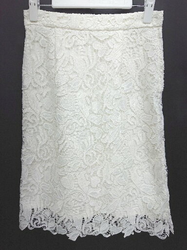 ◇ PROPORTION BODY DRESSING デザインレース 膝丈 タイト スカート サイズ2 ホワイト系 レディース P 【中古】 ◇ PROPORTION BODY DRESSING デザインレース 膝丈 タイト スカート サイズ2 ホワイト系 レディース P 【中古】