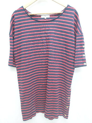 ◇ Harriss ハリス ボーダー カジュアル 半袖 ミニ チュニック ワンピース サイズ36 レッド ネイビー レディース P 【中古】 ◇ Harriss ハリス ボーダー カジュアル 半袖 ミニ チュニック ワンピース サイズ36 レッド ネイビー レディース P 【中古】