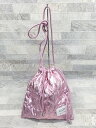 ◇ ALLEY ハートキルト 巾着 ハンド バッグ ピンク レディース P 【中古】