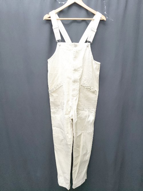 ◇ RODEO CROWNS ロデオクラウンズ ストレッチ ツイル スリム サロペット サイズ38 ベージュ レディース P 【中古】