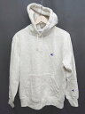 ◇ Champion チャンピオン 裏起毛 長袖 プルオーバー パーカー サイズM ホワイト グレー系 レディース P 【中古】