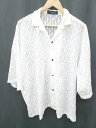 ◇ ⊂ Φ unrelaxing アンリラクシング デザインレース 七分袖 シャツ サイズF ホワイト系 メンズ P 【中古】(4)