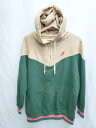 ◇ ⊇ jouetie × KANGOL ハーフジップ 長袖 プルオーバー パーカー サイズM グリーン ベージュ系 レディース P 【中古】