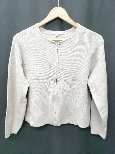 ◇ PLST プラステ ジップアップ 長袖 ニット カーディガン サイズM ベージュ レディース P 【中古】 ◇ PLST プラステ ジップアップ 長袖 ニット カーディガン サイズM ベージュ レディース P 【中古】