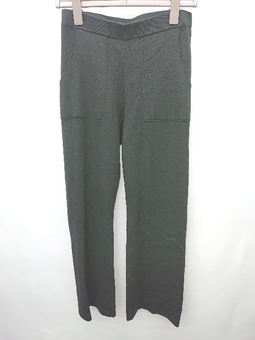 ◇ IENA イエナ ウエストゴム ニット フレアパンツ サイズ40 ブラック レディース P 【中古】