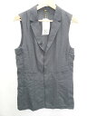 ◇ ◎ ROPE PICNIC ロペピクニック タグ付き ジレ ベスト サイズ38 ブラック レディース P 【中古】(4)